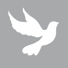 Hand-drawing silhouette background. Vector dove. Element for design.