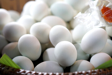 Salted eggs in the market