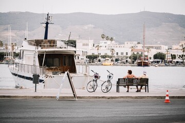 Panoramic view of the promenade on the island of Kos Greece