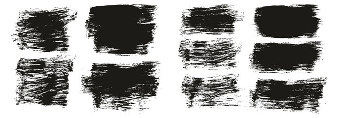 Flat Paint Brush Thick Short Mix Background High Detail Abstract Vector Background Mix Set 