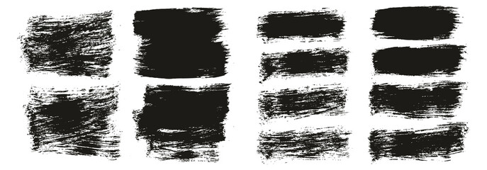 Flat Paint Brush Thick Short Mix Background High Detail Abstract Vector Background Mix Set 