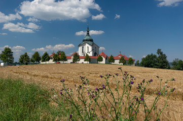 Saint John Nepomuk pilgrimage church from Zdar Nad Sazavou, Czech Republic.