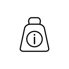 Bag business information line icon. Design template vector