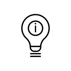Idea information line icon. Design template vector