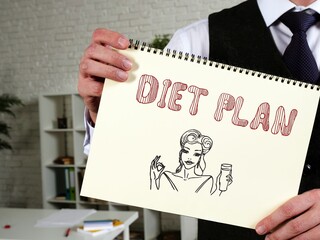 Weightloss concept meaning diet plans with phrase on the piece of paper.