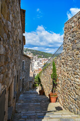 Stone houses in the medieval town of Tossa de Mar.