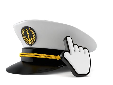 Captain's hat with web cursor