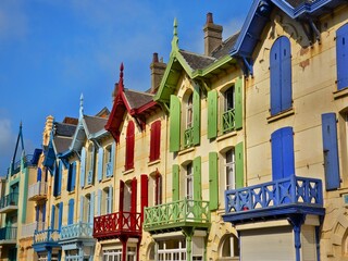 Colorful row of houses