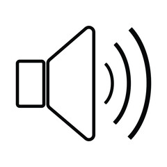 the sound black color of a flat simple icon. Web apps security Kit illustration vector of the mobile application. The modern style of design. Line single minimalistic sign