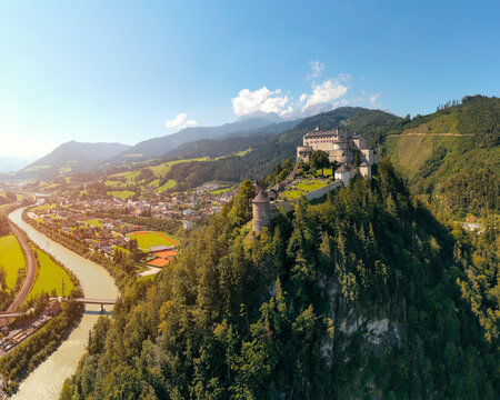 Hohenwerfen Castle is a medieval rock castle in central alps Austria. This beautiful place it has next to Werfen city In Salzach Walley. built in 1075-78