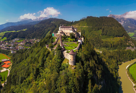 Hohenwerfen Castle is a medieval rock castle in central alps Austria. This beautiful place it has next to Werfen city In Salzach Walley. built in 1075-78