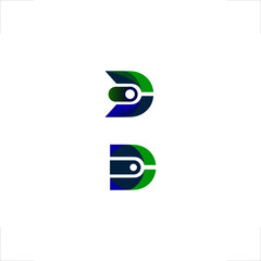  abstract initial D letter design modern logo