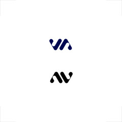 abstract initial VA AV letter design modern logo - obrazy, fototapety, plakaty