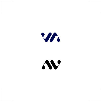 abstract initial VA AV letter design modern logo