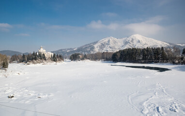 View of river Katun in Altay mountains