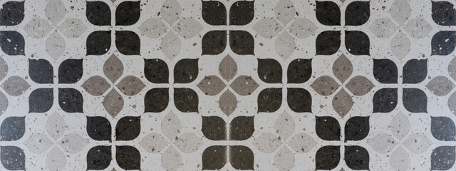 Seamless geometric grey gray anthracite black concrete cement stone tile wallpaper texture...