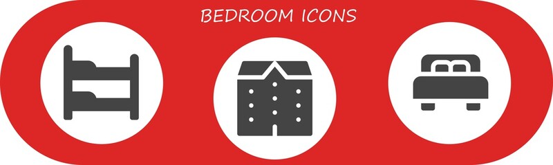 bedroom icon set