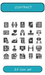contract icon set