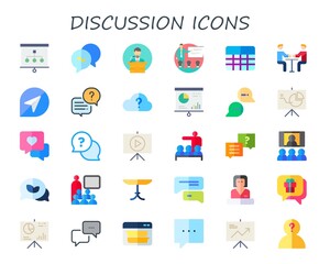 discussion icon set