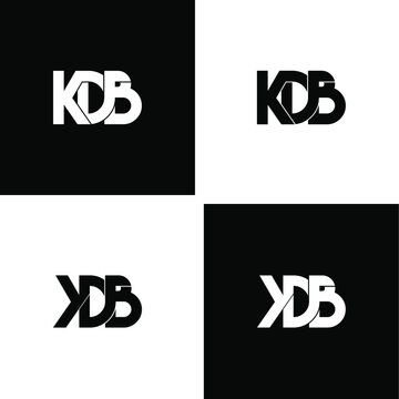kdb letter original monogram logo design