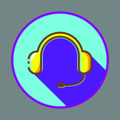 the Microphone black color of a flat simple icon. Web apps security Kit illustration vector of the mobile application. The modern style of design. Line single minimalistic sign