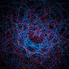 Abstract colorful lines concept scene vector on a black background