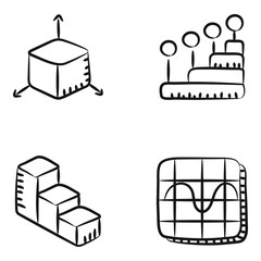 
Corporate Charts and Infographic Line Icons Pack 
