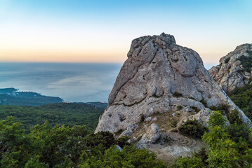 Temple of the sun in the early morning. southern coast of Crimea.