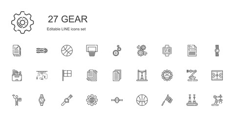 gear icons set