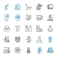 chemical icons set