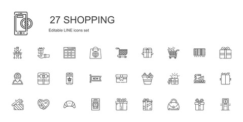 Fototapeta na wymiar shopping icons set