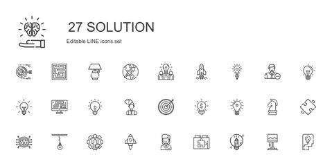 solution icons set