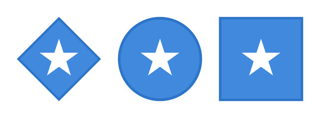 somalia flag icon set. isolated on white background
