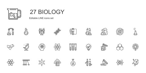 Fototapeta na wymiar biology icons set