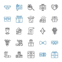 bow icons set
