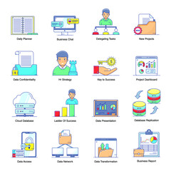 
Finance Icons in Modern Flat Style Pack
