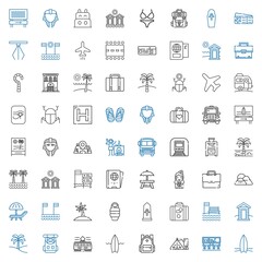 Obraz premium tourism icons set