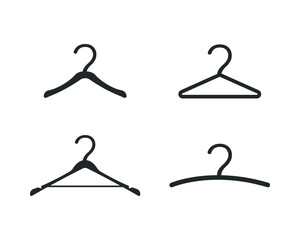 clothes hangers isolated on white background