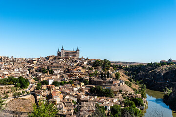 Toledo cityscape on summer day, Castilla La Mancha