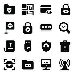 
Pack of Web Safety and Security Filled Icons
