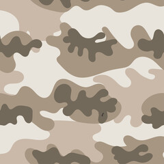 Seamless set of camouflage desert pattern vector.