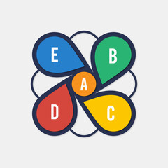 Abstract flow infographic elements concept with stage