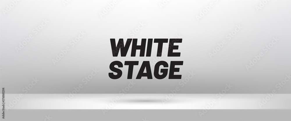 Aufkleber vector horisontal abstract background. mock up 3d stage. white empty studio room for product display