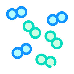 pneumococcus infection color icon vector isolated illustration