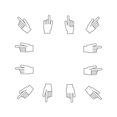 指さしのアイコン