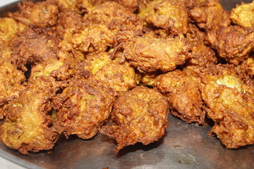 Pakora or pakoda, a traditional and popular Indian vegetarian snack