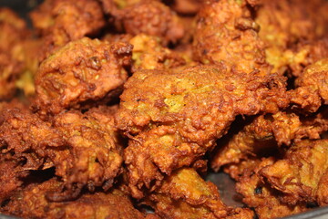 Pakora or pakoda, a traditional and popular Indian vegetarian snack