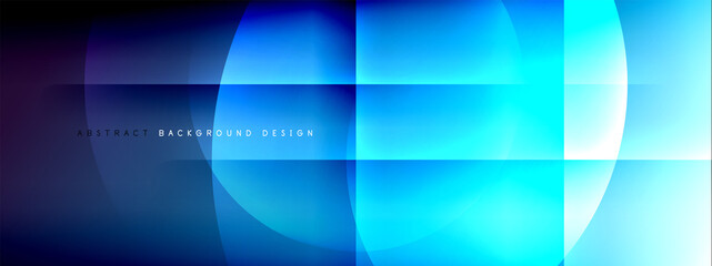 Obraz premium Vector abstract background - circle and cross on fluid gradient with shadows and light effects. Techno or business shiny design templates for text