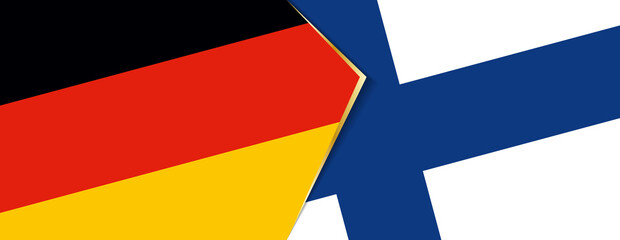 Germany and Finland flags, two vector flags