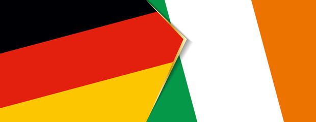 Germany and Ireland flags, two vector flags
